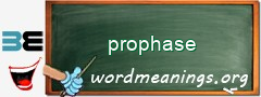 WordMeaning blackboard for prophase